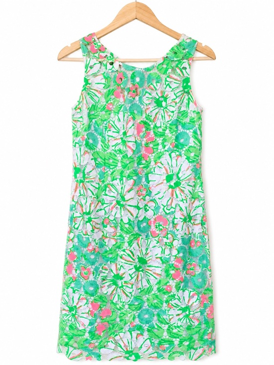 Lilly Pulitzer Dresses & Skirts - Lilly Pulitzer Splish Splash lace dress fluorescent floral pattern 4